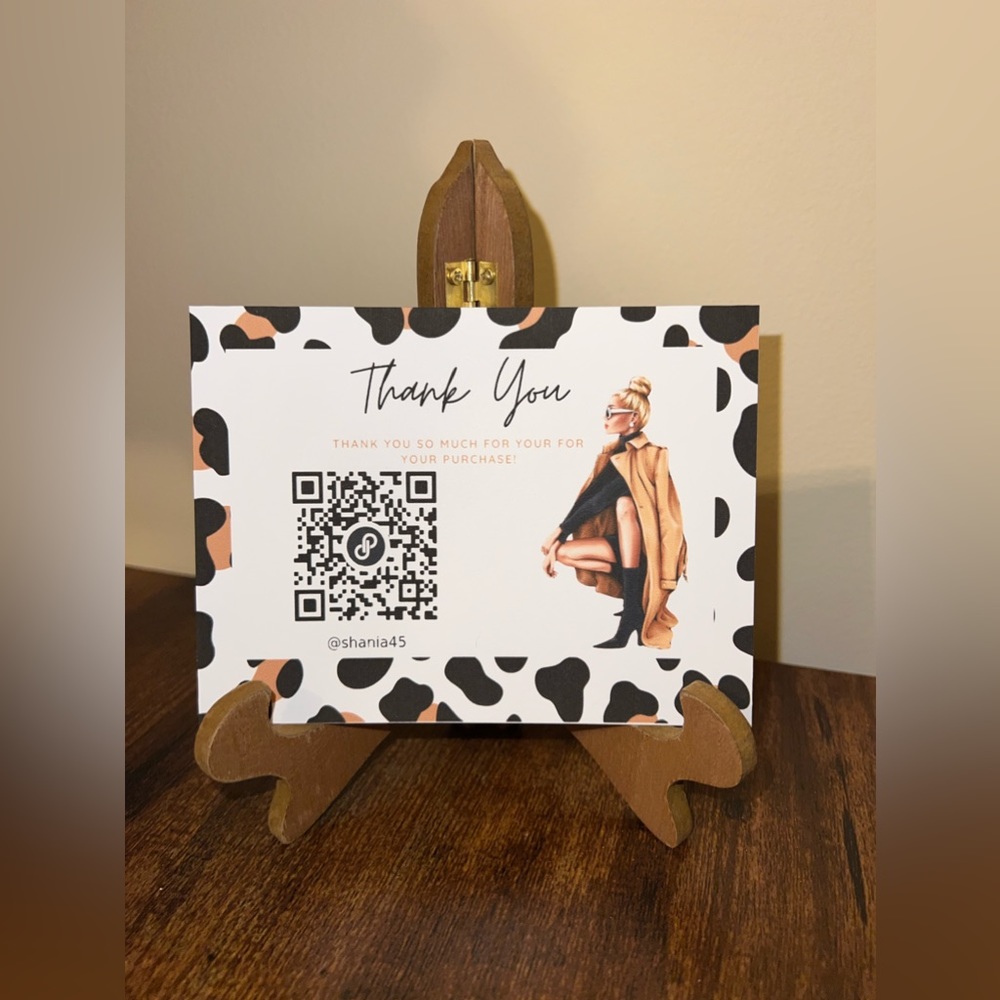 Cheetah Print Thank You Cards, Custom Cards